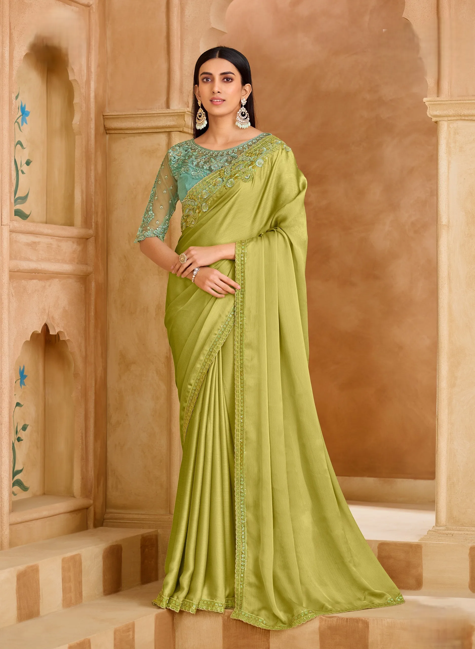 Elegant Lace Border Designer Saree